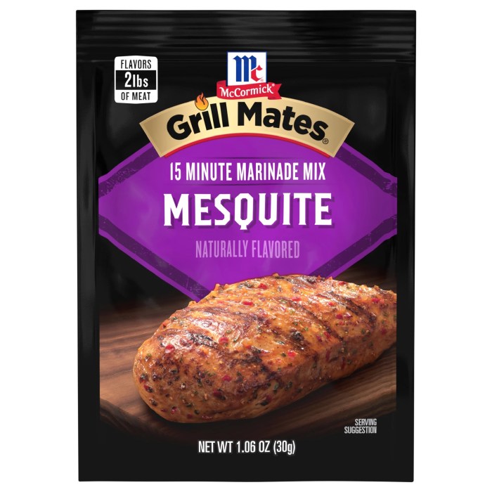 McCormick Mesquite Marinade Nutrition Facts