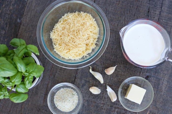 Alfredo sauce ingredients recipe